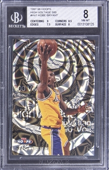 1997-98 NBA Hoops "High Voltage" 500 #HV1 Kobe Bryant (#388/500) - BGS NM-MT 8